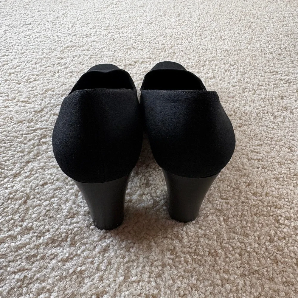 Aerosoles Size 8.5 Black Monday Night Square Toe Pumps - Picture 7 of 10
